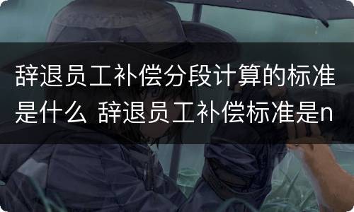 辞退员工补偿分段计算的标准是什么 辞退员工补偿标准是n+1还是2n