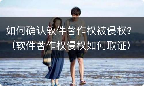 如何确认软件著作权被侵权？（软件著作权侵权如何取证）