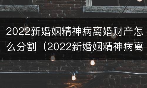 2022新婚姻精神病离婚财产怎么分割（2022新婚姻精神病离婚财产怎么分割的）