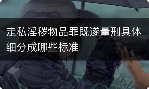 走私淫秽物品罪既遂量刑具体细分成哪些标准