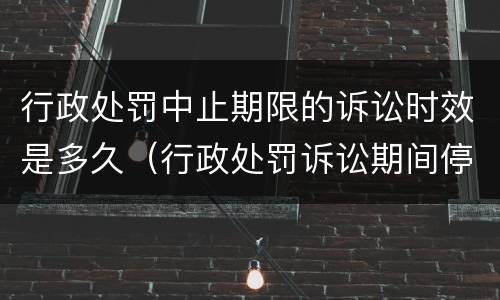 行政处罚中止期限的诉讼时效是多久（行政处罚诉讼期间停止执行吗）