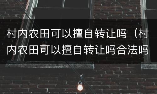 村内农田可以擅自转让吗（村内农田可以擅自转让吗合法吗）