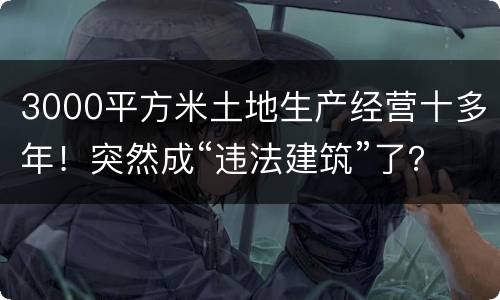 3000平方米土地生产经营十多年！突然成“违法建筑”了？