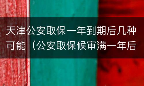 天津公安取保一年到期后几种可能（公安取保候审满一年后怎么办）