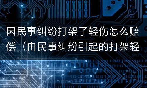 因民事纠纷打架了轻伤怎么赔偿（由民事纠纷引起的打架轻微伤）