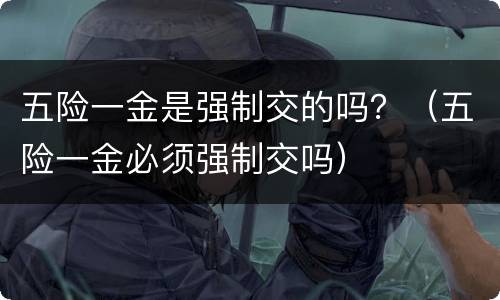 五险一金是强制交的吗？（五险一金必须强制交吗）