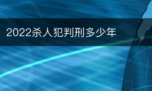 2022杀人犯判刑多少年