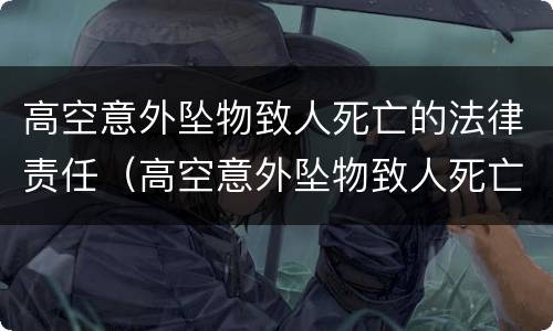 高空意外坠物致人死亡的法律责任（高空意外坠物致人死亡的法律责任有哪些）