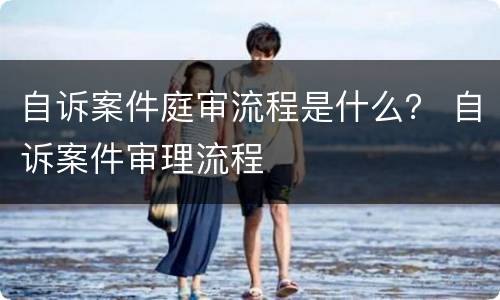 自诉案件庭审流程是什么？ 自诉案件审理流程