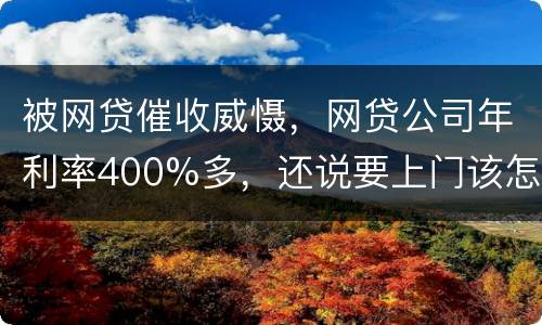 被网贷催收威慑，网贷公司年利率400%多，还说要上门该怎么办