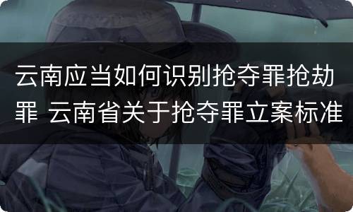 云南应当如何识别抢夺罪抢劫罪 云南省关于抢夺罪立案标准