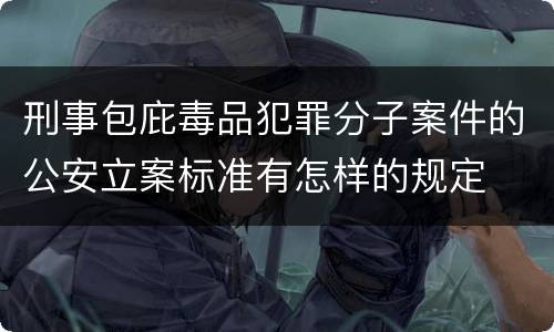 刑事包庇毒品犯罪分子案件的公安立案标准有怎样的规定