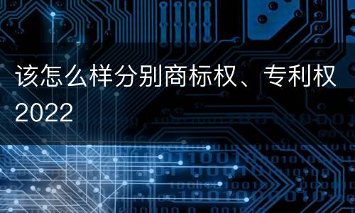 该怎么样分别商标权、专利权2022