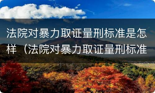 法院对暴力取证量刑标准是怎样（法院对暴力取证量刑标准是怎样的）