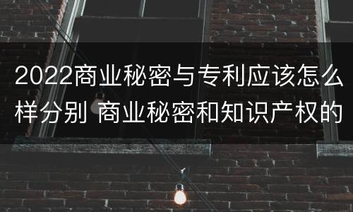 2022商业秘密与专利应该怎么样分别 商业秘密和知识产权的区别