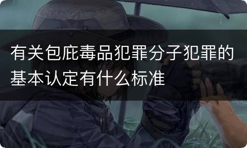 有关包庇毒品犯罪分子犯罪的基本认定有什么标准