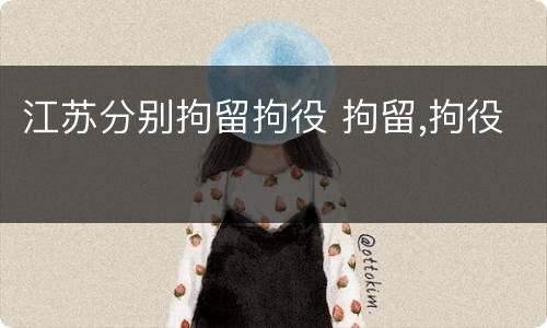 江苏分别拘留拘役 拘留,拘役