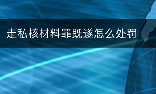 走私核材料罪既遂怎么处罚