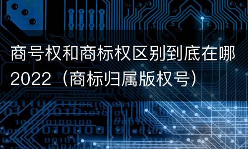 商号权和商标权区别到底在哪2022（商标归属版权号）