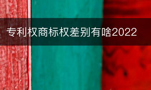 专利权商标权差别有啥2022