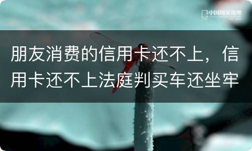 朋友消费的信用卡还不上，信用卡还不上法庭判买车还坐牢吗