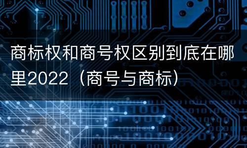 商标权和商号权区别到底在哪里2022（商号与商标）