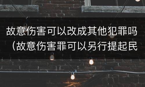 故意伤害可以改成其他犯罪吗（故意伤害罪可以另行提起民事诉讼吗）