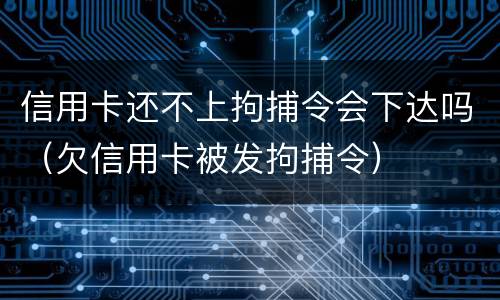 信用卡还不上拘捕令会下达吗（欠信用卡被发拘捕令）