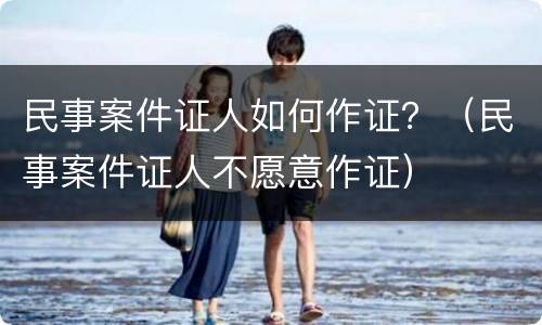 民事案件证人如何作证？（民事案件证人不愿意作证）