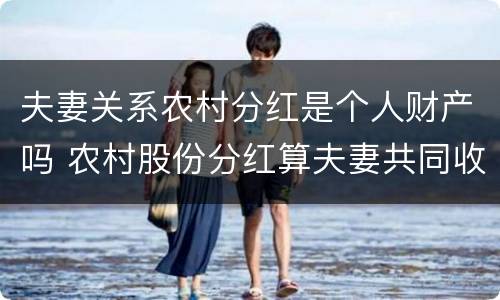 夫妻关系农村分红是个人财产吗 农村股份分红算夫妻共同收入吗