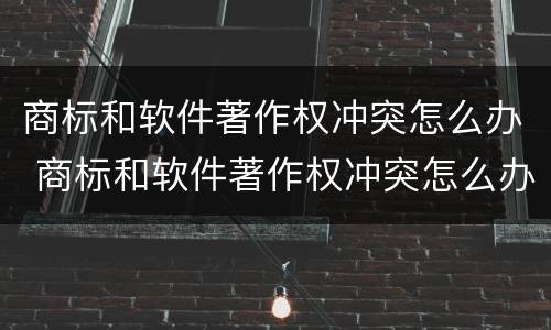 商标和软件著作权冲突怎么办 商标和软件著作权冲突怎么办呢