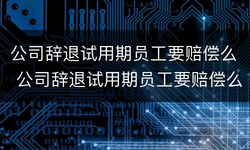 公司辞退试用期员工要赔偿么 公司辞退试用期员工要赔偿么吗